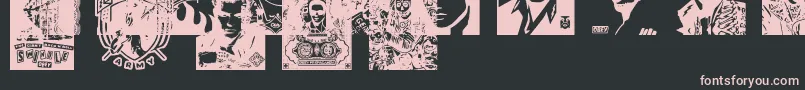 ObeyrockersCaps Font – Pink Fonts on Black Background