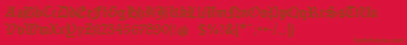 Monamourfraktur2 Font – Brown Fonts on Red Background