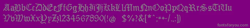 Weitere Informationen zur Monamourfraktur2-Schriftart Monamourfraktur2-Schriftart – Graue Schriften auf violettem Hintergrund