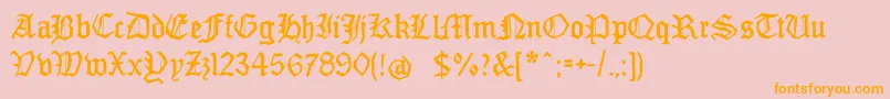 Monamourfraktur2 Font – Orange Fonts on Pink Background