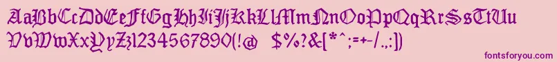 Monamourfraktur2 Font – Purple Fonts on Pink Background