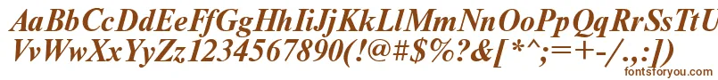 UkrainiantimesetBolditalic-fontti – ruskeat fontit valkoisella taustalla