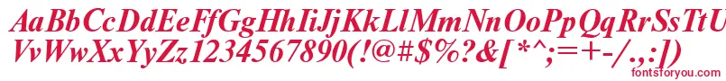 フォントUkrainiantimesetBolditalic – 赤い文字