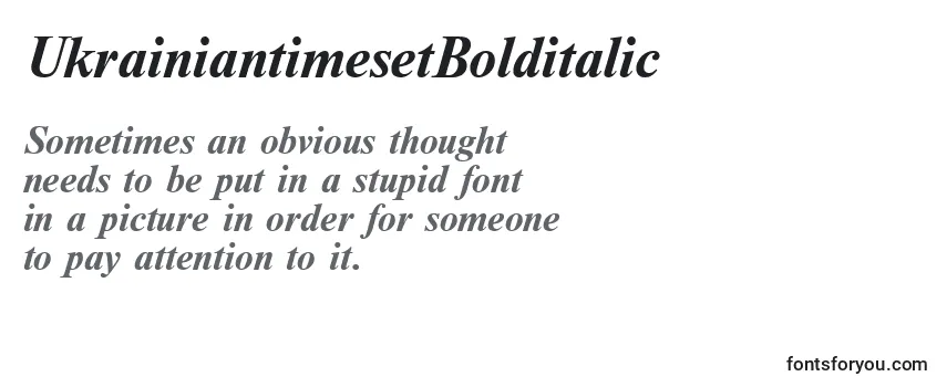 Review of the UkrainiantimesetBolditalic Font
