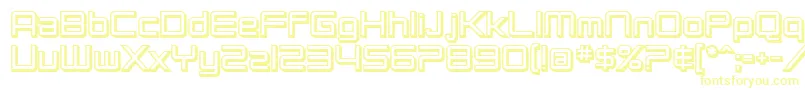 Czcionka SfChromium24Bold – żółte czcionki na białym tle