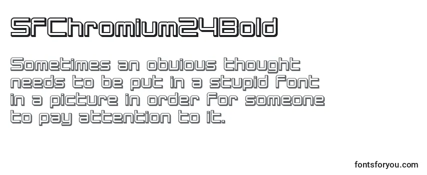 Review of the SfChromium24Bold Font