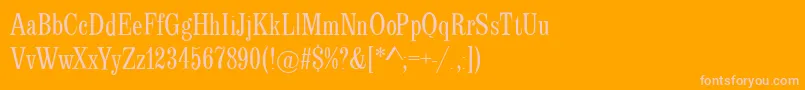 フォントLatincondensed – オレンジの背景にピンクのフォント