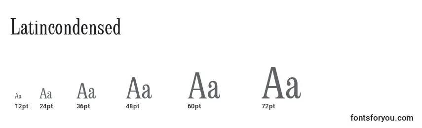 Latincondensed Font Sizes