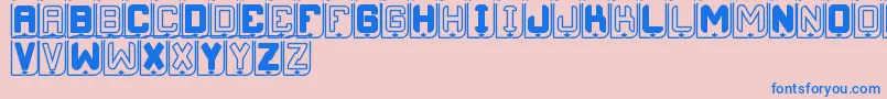 FoontasticaSt Font – Blue Fonts on Pink Background