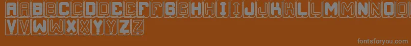 FoontasticaSt Font – Gray Fonts on Brown Background