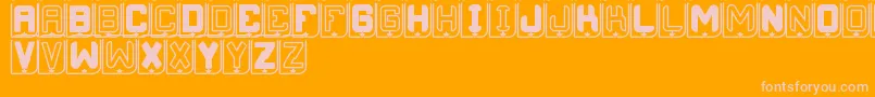 FoontasticaSt Font – Pink Fonts on Orange Background