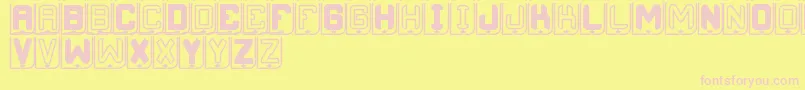 FoontasticaSt Font – Pink Fonts on Yellow Background