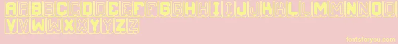 FoontasticaSt Font – Yellow Fonts on Pink Background