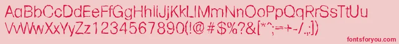 FormularandomLightRegular Font – Red Fonts on Pink Background