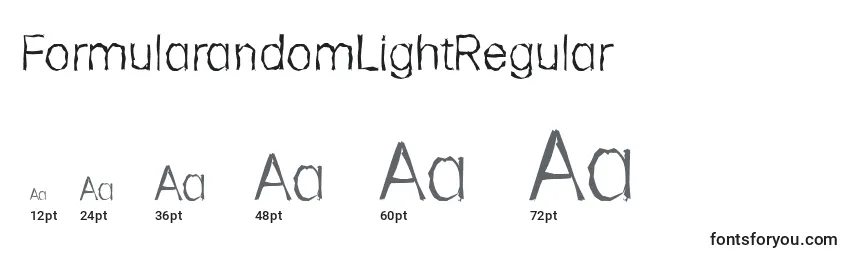 Размеры шрифта FormularandomLightRegular