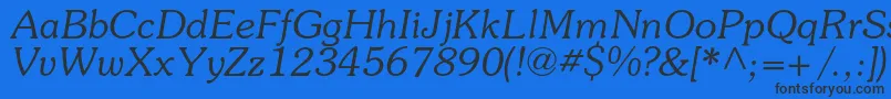 SouvenircItalic Font – Black Fonts on Blue Background