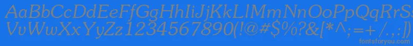 SouvenircItalic Font – Gray Fonts on Blue Background