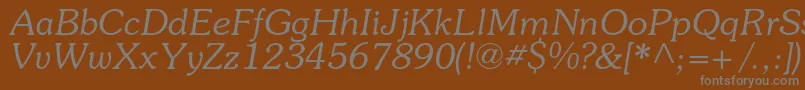 SouvenircItalic Font – Gray Fonts on Brown Background