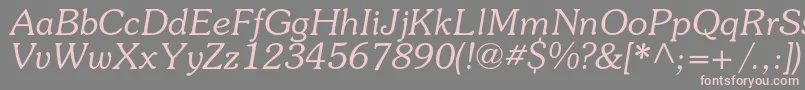 SouvenircItalic Font – Pink Fonts on Gray Background