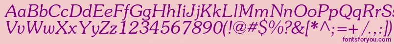SouvenircItalic Font – Purple Fonts on Pink Background