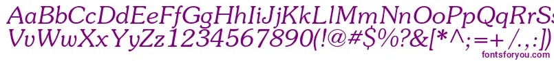 SouvenircItalic Font – Purple Fonts on White Background