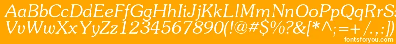 SouvenircItalic Font – White Fonts on Orange Background