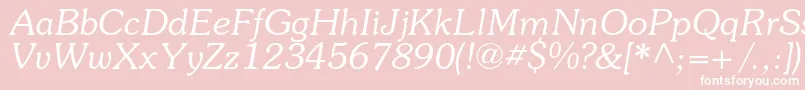 SouvenircItalic Font – White Fonts on Pink Background