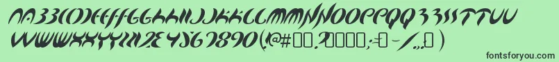 MapofyouRegular Font – Black Fonts on Green Background
