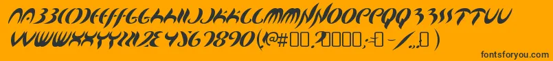 MapofyouRegular Font – Black Fonts on Orange Background