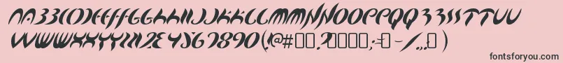 MapofyouRegular Font – Black Fonts on Pink Background