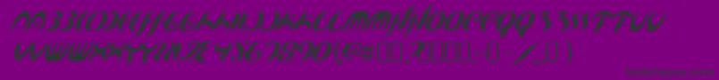 Шрифт MapofyouRegular – чёрные шрифты на фиолетовом фоне
