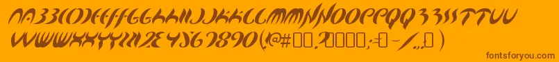 MapofyouRegular Font – Brown Fonts on Orange Background