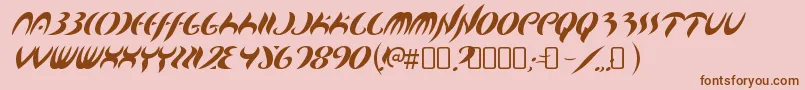 MapofyouRegular Font – Brown Fonts on Pink Background