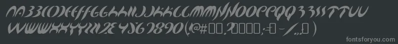Шрифт MapofyouRegular – серые шрифты на чёрном фоне