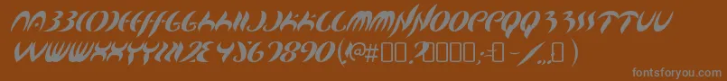 Шрифт MapofyouRegular – серые шрифты на коричневом фоне