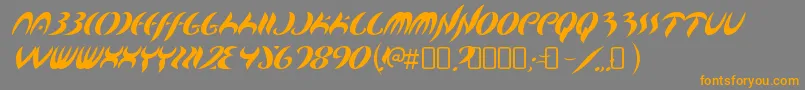 MapofyouRegular Font – Orange Fonts on Gray Background