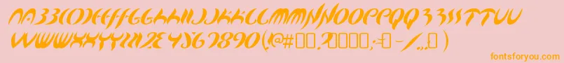 MapofyouRegular Font – Orange Fonts on Pink Background