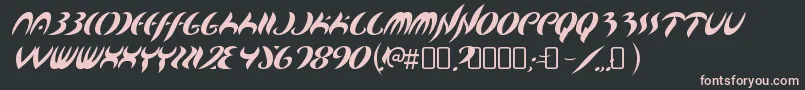 MapofyouRegular Font – Pink Fonts on Black Background