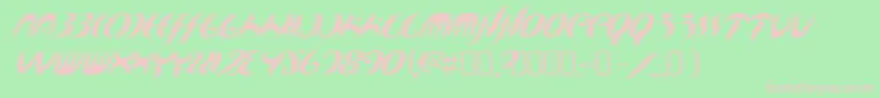 MapofyouRegular Font – Pink Fonts on Green Background