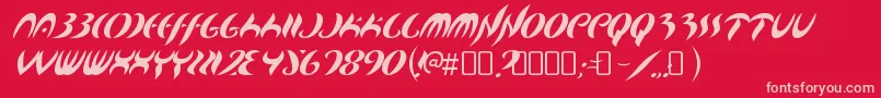 Fonte MapofyouRegular – fontes rosa em um fundo vermelho