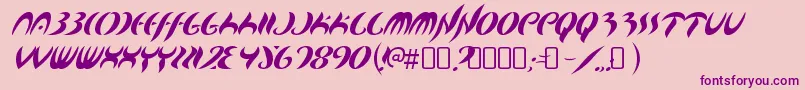 MapofyouRegular-fontti – violetit fontit vaaleanpunaisella taustalla
