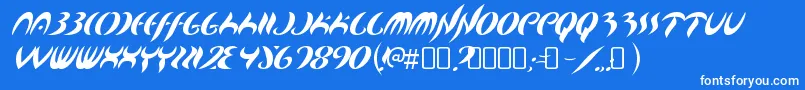 MapofyouRegular Font – White Fonts on Blue Background