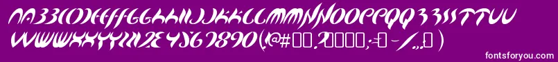 Шрифт MapofyouRegular – белые шрифты на фиолетовом фоне