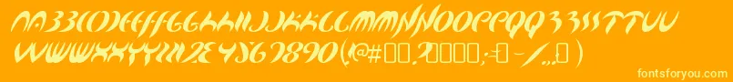 MapofyouRegular Font – Yellow Fonts on Orange Background