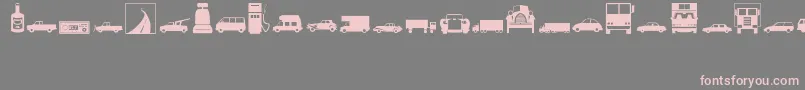 TransportationRegular Font – Pink Fonts on Gray Background