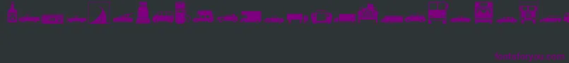 Czcionka TransportationRegular – fioletowe czcionki na czarnym tle