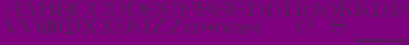 Lightunciale Font – Black Fonts on Purple Background