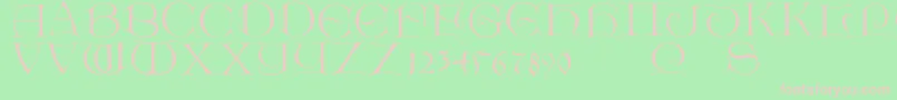 Lightunciale Font – Pink Fonts on Green Background