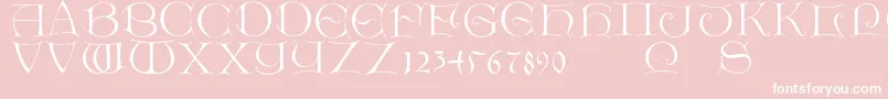 Lightunciale Font – White Fonts on Pink Background