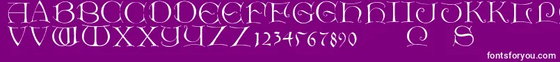 Lightunciale Font – White Fonts on Purple Background